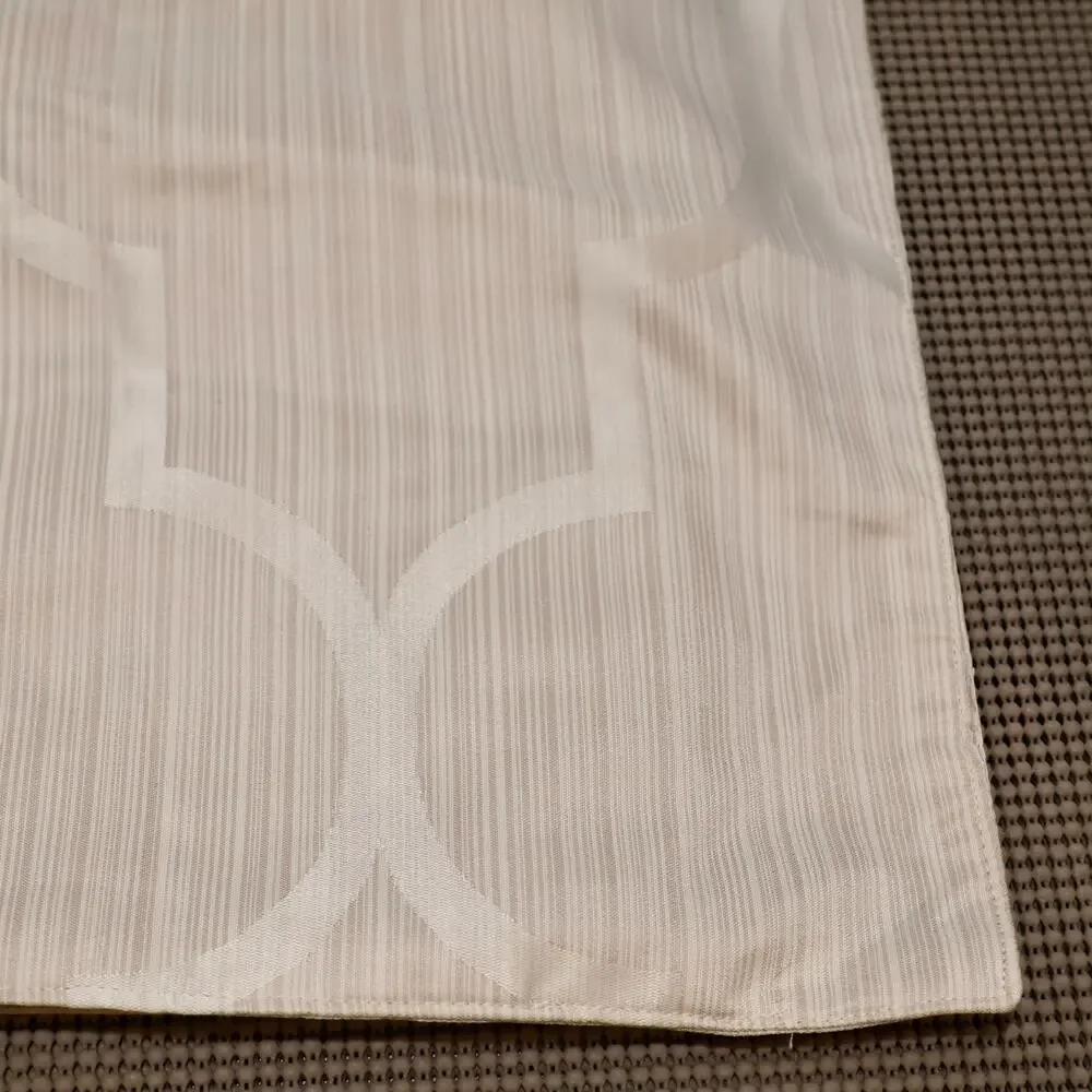 Liquid Repellent Table Runner Ivory Geometric Bardwil Linens 68x14